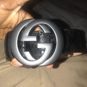 Black Gucci “GG” Belt